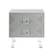 Isobel Modern Greek Key Lacquered Lucite Leg Side/Accent Table /Nightstand